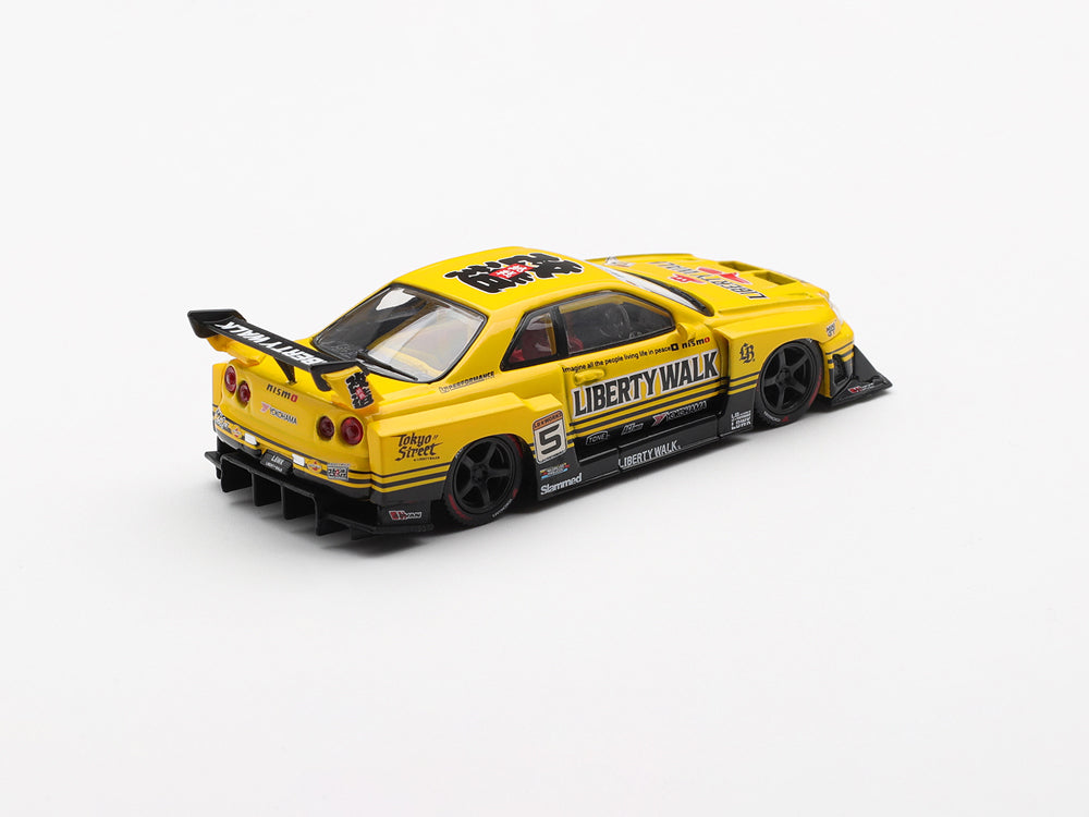 MiniGT Nissan LB-ER34 Super Silhouette SKYLINE Sport Yellow - Diecast Toyz Australia