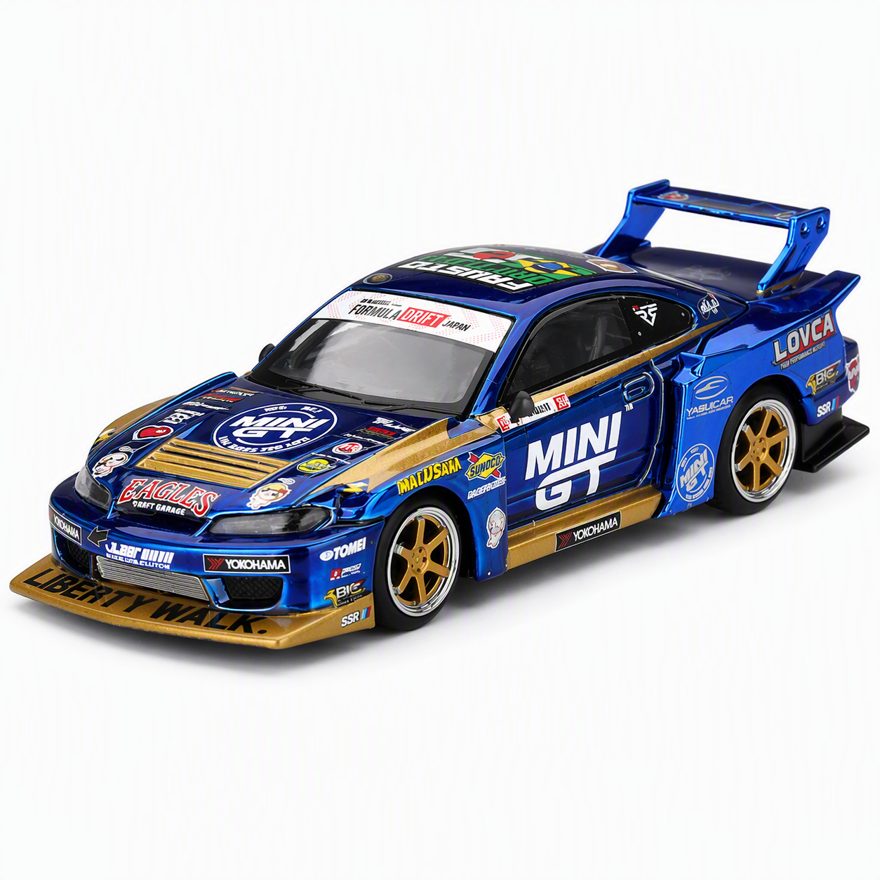 MiniGT 1/64 Nissan LB Super Silhouette S15 Silvia #555 Team MiniGT Liberty Walk 2025 Formula Drift - Diecast Toyz Australia