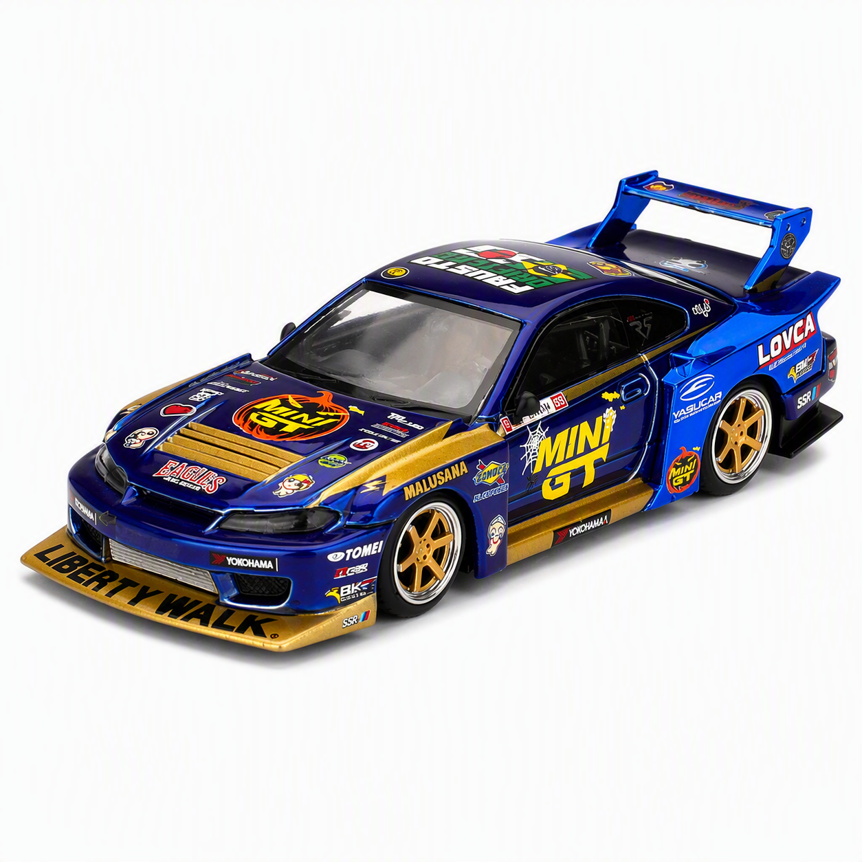MiniGT 1/64 Nissan LB Super Silhouette S15 Silvia #555 Team MiniGT Liberty Walk 2025 Formula Drift Halloween Special - Diecast Toyz Australia