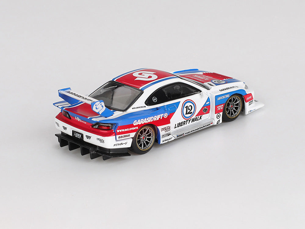 MiniGT 1/64 Nissan LB Super Silhouette S15 Silvia Garasidrift x LBWK - Diecast Toyz Australia