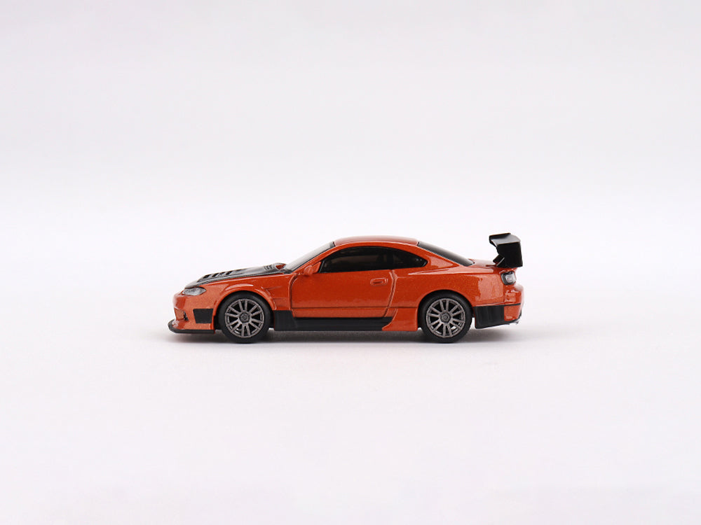 MiniGT 1/64 Nissan Silvia S15 D-MAX Metallic Orange - Diecast Toyz Australia