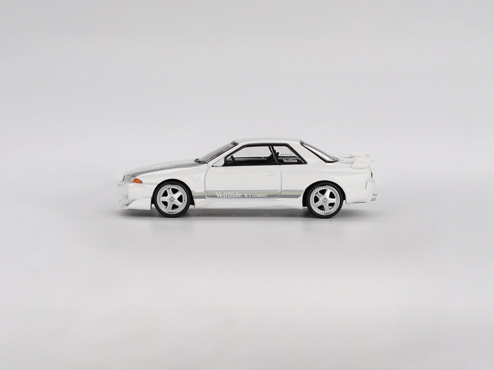 MiniGT 1/64 Nissan Skyline GTR R32 Veilside Combat C-I Gem White - Diecast Toyz Australia