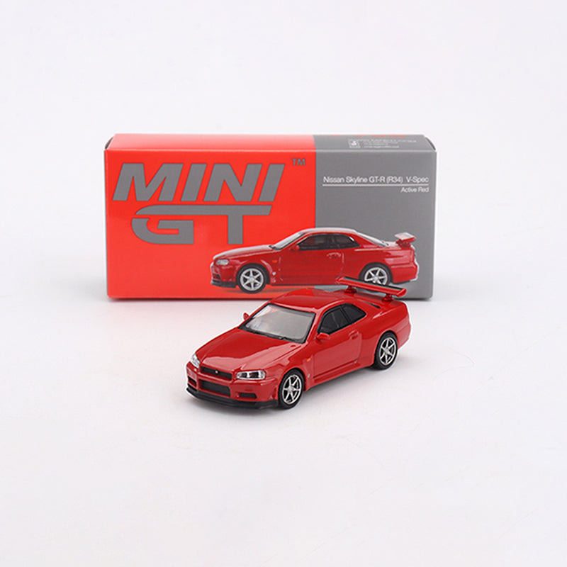 MiniGT 1/64 Nissan Skyline GTR R34 V-Spec Active Red