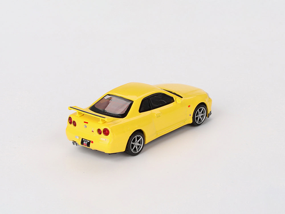 MiniGT 1/64 Nissan Skyline GTR R34 V-Spec Lightning Yellow