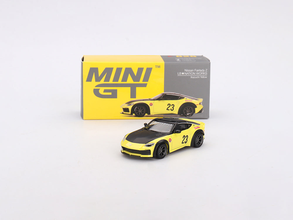MiniGT 1/64 Nissan Z LB★NATION WORKS Ikazuchi Yellow