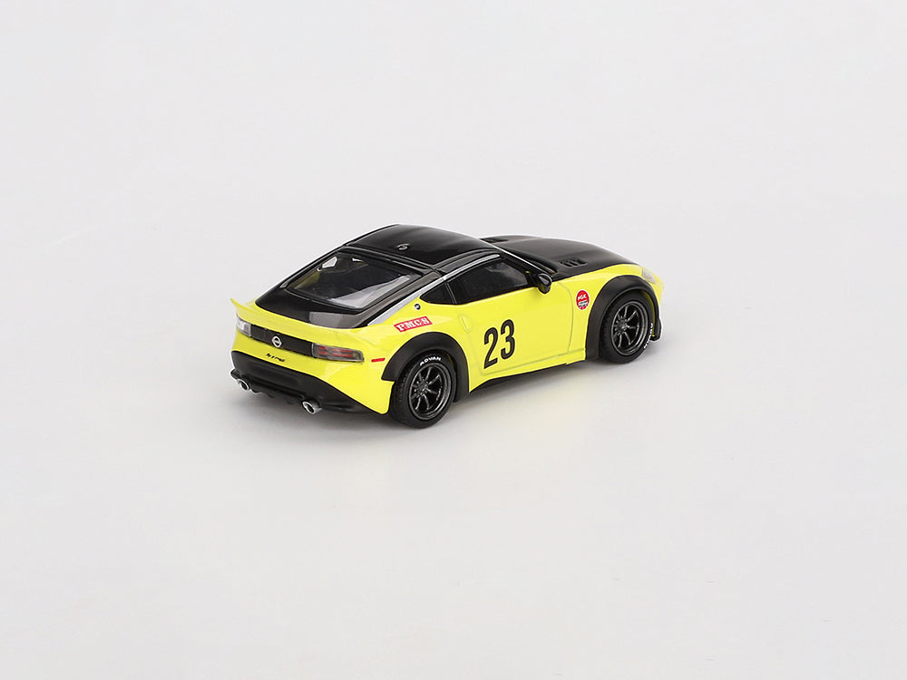 MiniGT 1/64 Nissan Z LB★NATION WORKS Ikazuchi Yellow