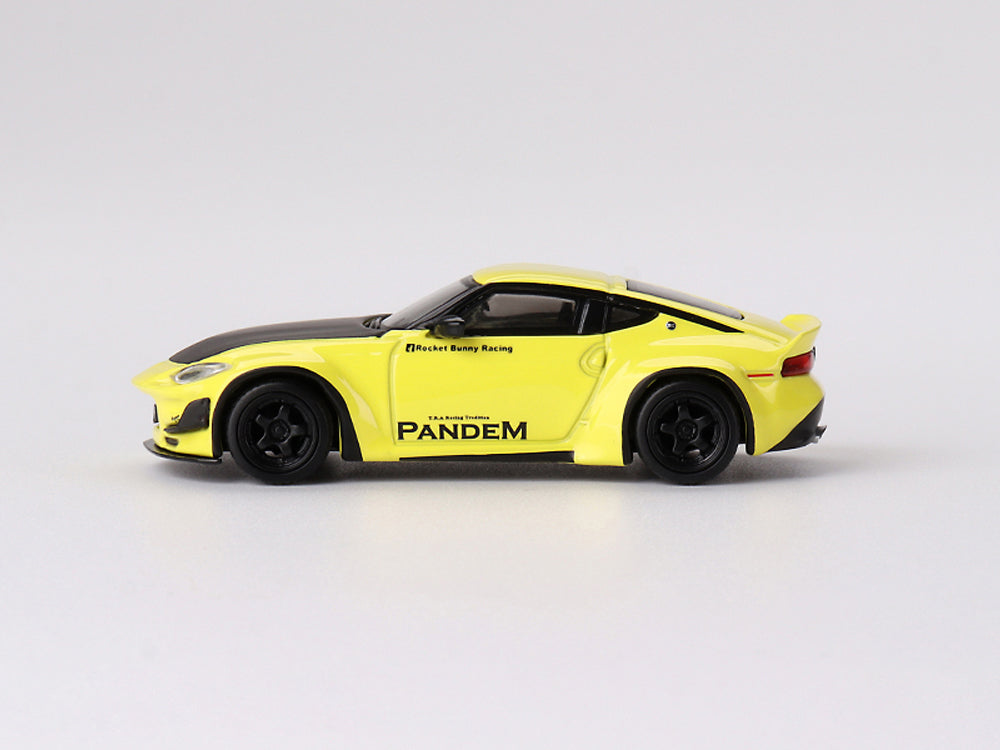 MiniGT 1/64 Nissan Z Pandem Ikazuchi Yellow - Diecast Toyz Australia