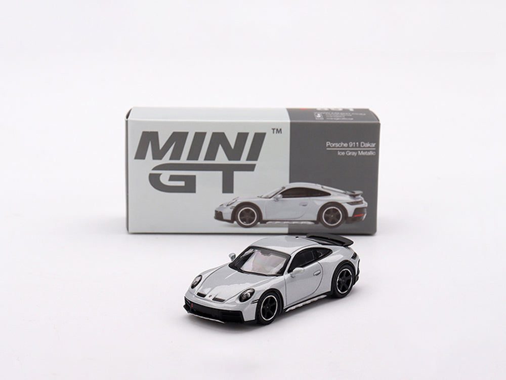 MiniGT 1/64 Porsche 911 Dakar Ice Gray Metallic