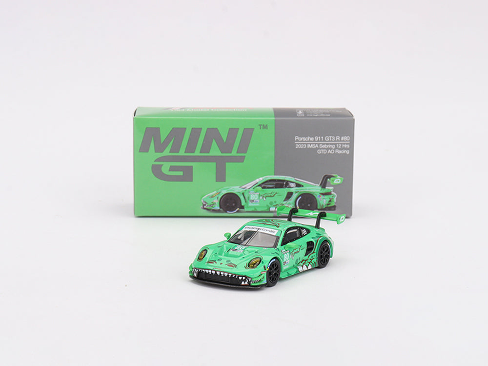 MiniGT 1/64 Porsche 911 GT3 R #80 AO Racing 2023 IMSA Sebring 12 Hours - Diecast Toyz Australia