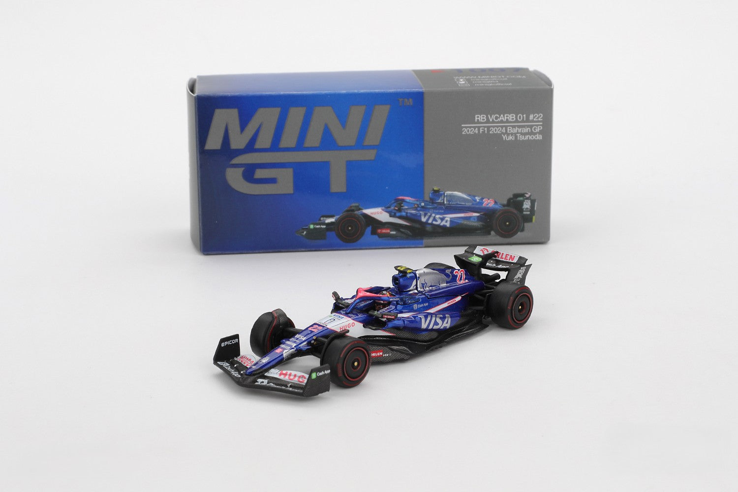 MiniGT 1/64 RB VCARB 01 #22 Yuki Tsunoda 2024 F1 Bahrain Grand Prix
