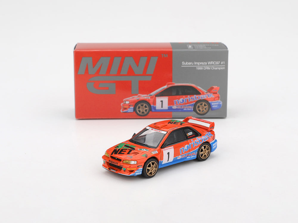 MiniGT 1/64 Subaru Impreza WRC97 #1 1999 DRM Champion