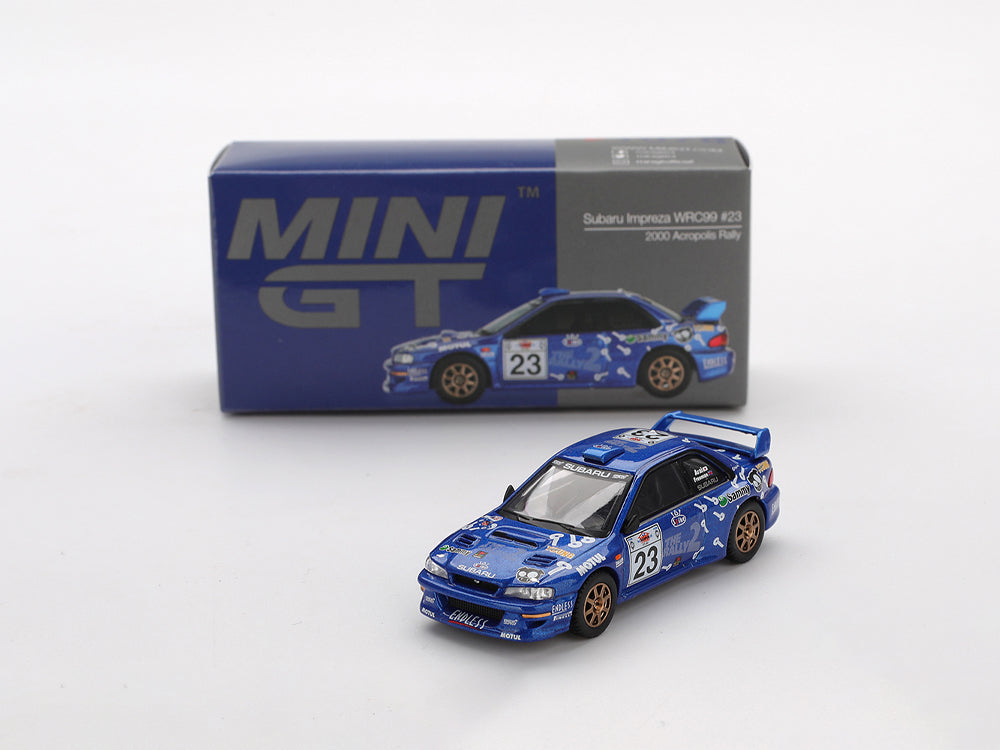 MiniGT 1/64 Subaru Impreza WRC99 #23 2000 Acropolis Rally