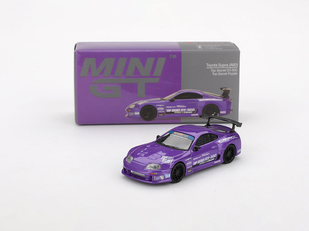 MiniGT 1/64 Toyota Supra JZA80 GT-300 Top Secret Purple - Diecast Toyz Australia