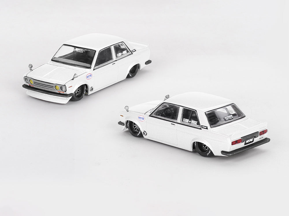 MiniGT x Kaido House Datsun 510 Street NISMO V2 White - Diecast Toyz Australia