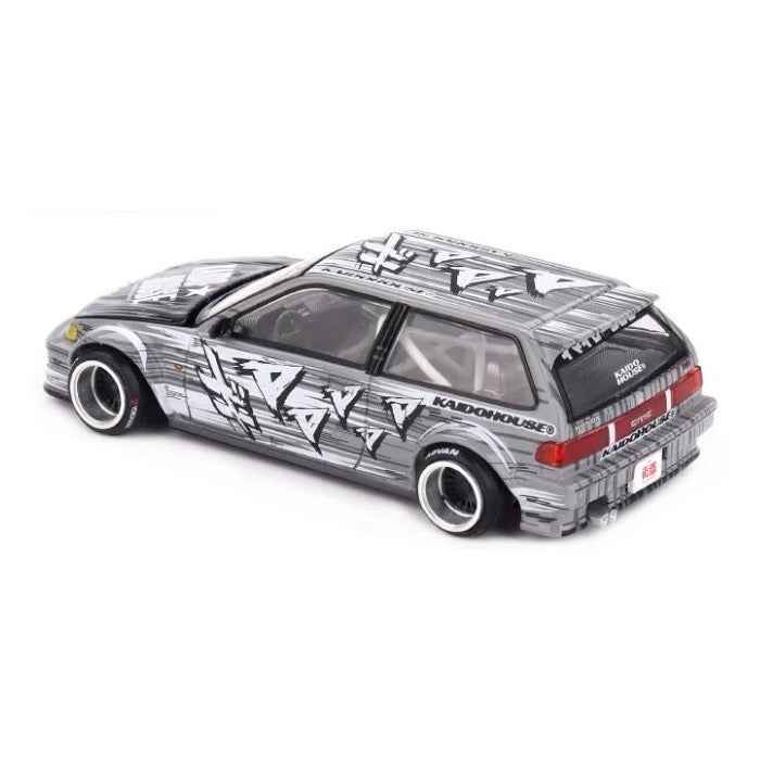 MiniGT x Kaido House 1/64 Honda Civic EF Kaido Manga V1 Silver