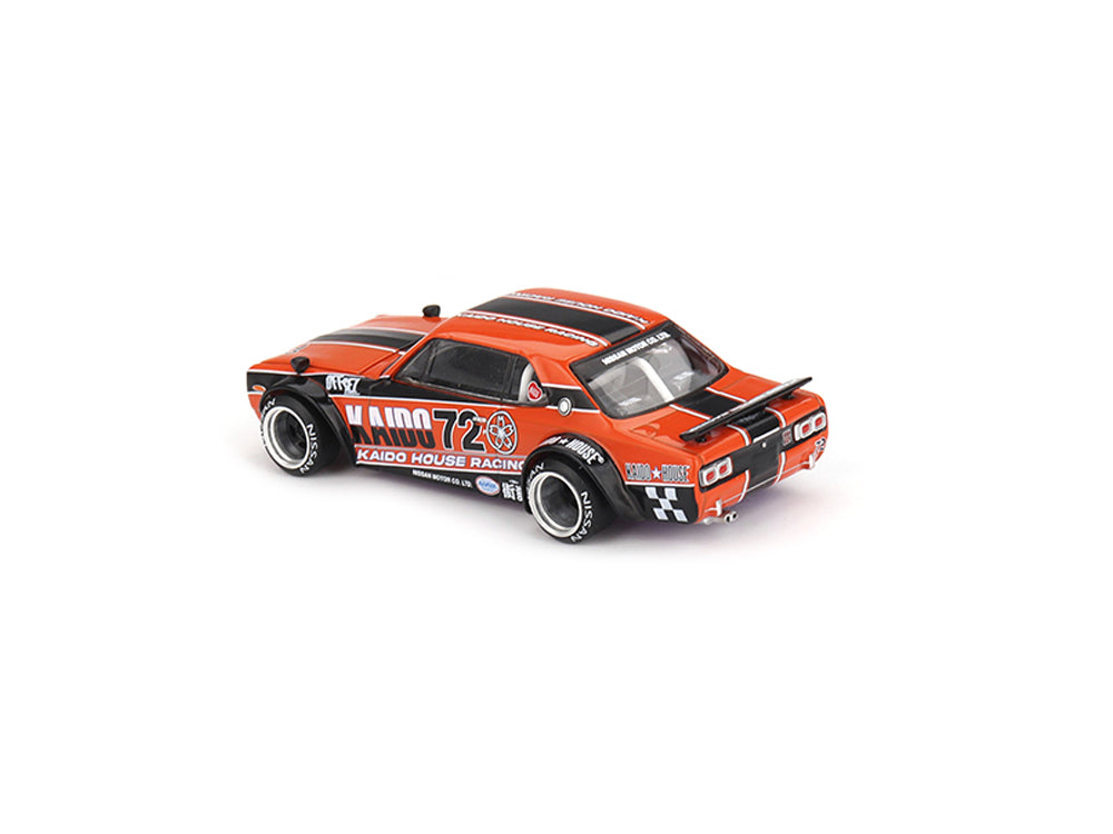 MiniGT x Kaido House Nissan Skyline GT-R KPGC10 Kaido Racing V1 Orange/Black