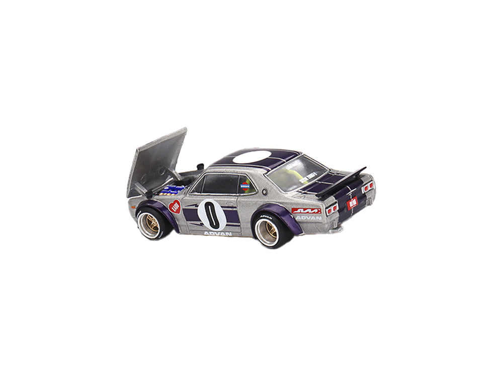 MiniGT x Kaido House Nissan Skyline GT-R KPGC10 Kaido Works V1 Silver