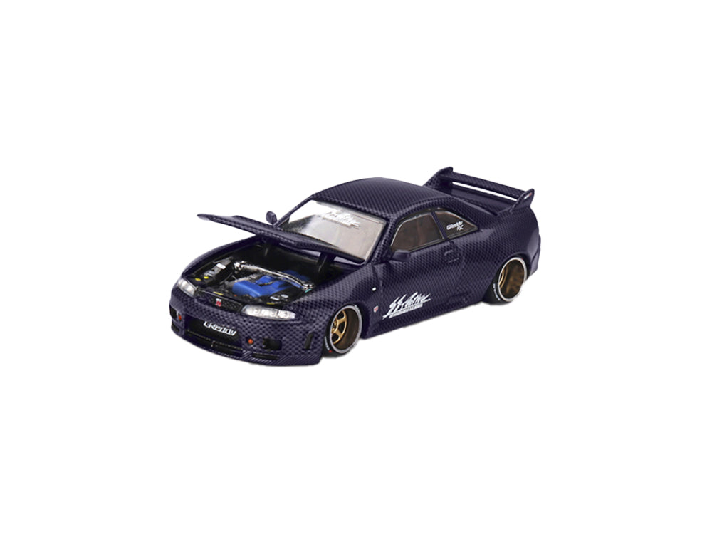 MiniGT x Kaido House 1/64 Nissan Skyline GTR R33 Active Carbon R V2 Purple