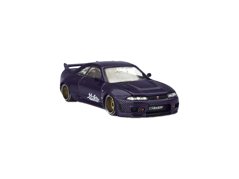 MiniGT x Kaido House 1/64 Nissan Skyline GTR R33 Active Carbon R V2 Purple