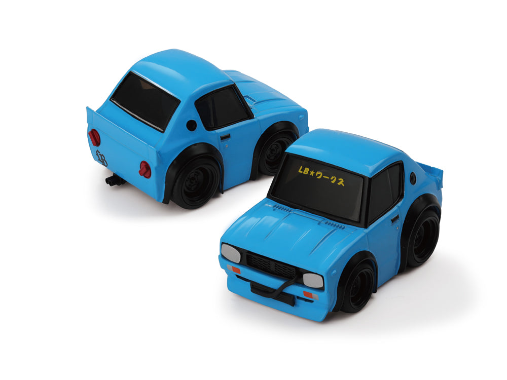 Mini GT x Qube Carz 1/64 Nissan Skyline Kenmeri Liberty Walk Baby Blue Blister Pack - Diecast Toyz Australia