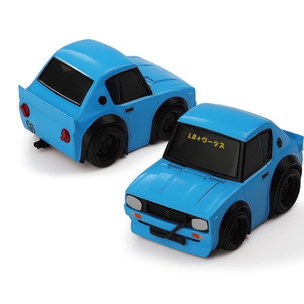 Mini GT x Qube Carz 1/64 Nissan Skyline Kenmeri Liberty Walk Baby Blue