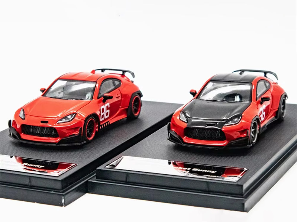 Mini Station x Fuji 1/64 Pandem Rocket Bunny Toyota GR86 MF Ghost Black/Red - Diecast Toyz Australia
