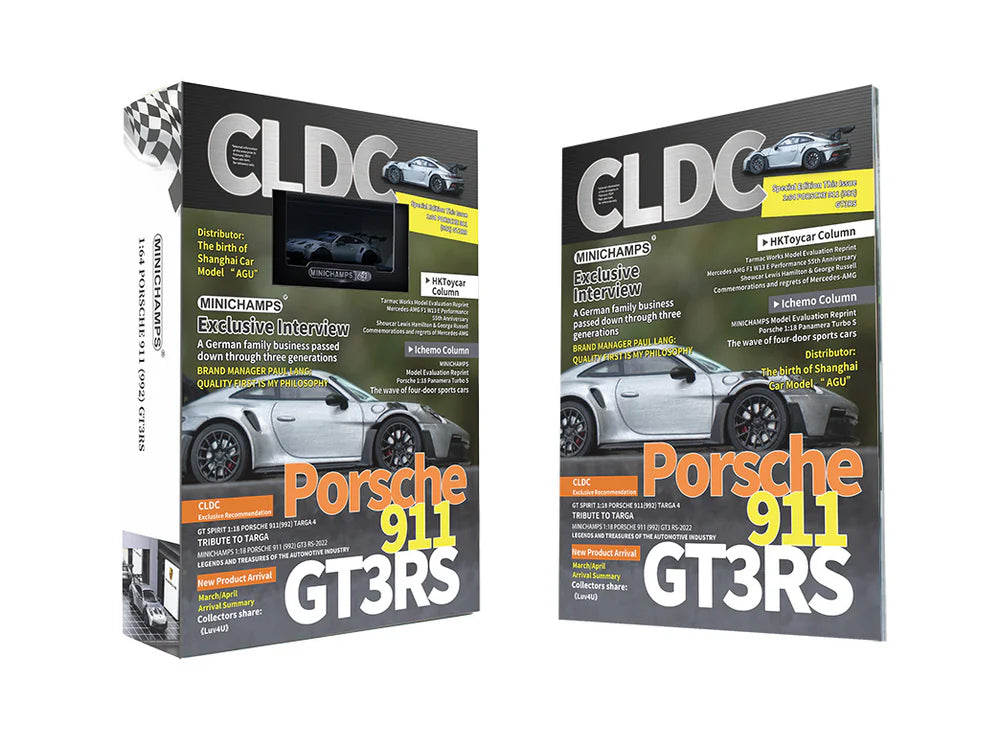 【希少1536台限定】MINICHAMPS  3-Series シルバー Minichamps x CLDC 1/64 Exclusive Porsche 911 GT3 RS Glossy Varnish wit