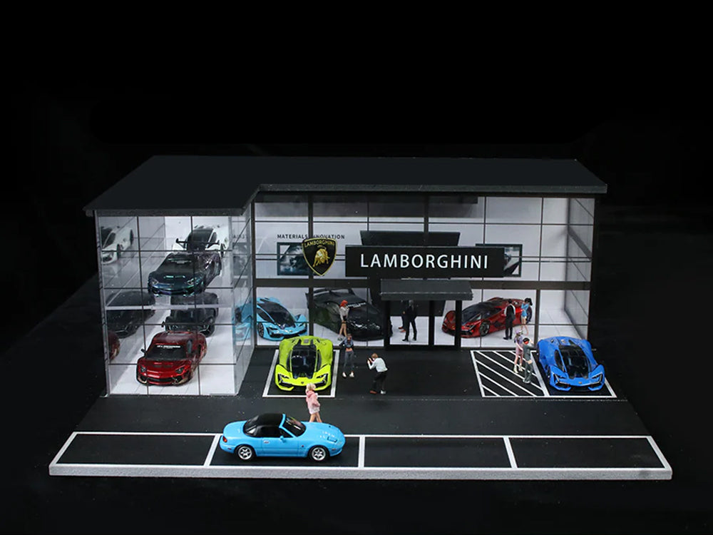 Moreart 1/64 Lamborghini Showroom Double Story with Parking Lot
