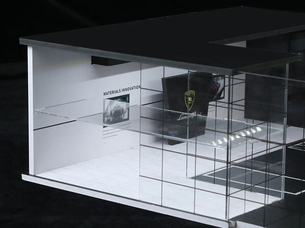 Moreart 1/64 Lamborghini Showroom Double Story with Parking Lot