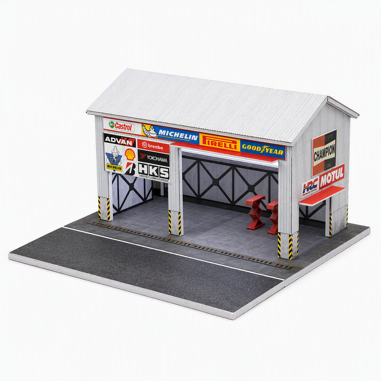 Moreart 1/64 Racing Car Repair Shop Diorama - Diecast Toyz Australia