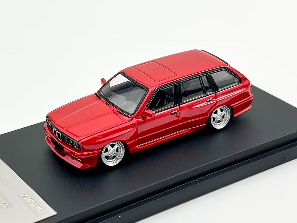 Mortal Model 1/64 BMW E30 Touring Low Rider Edition Red - Diecast Toyz Australia