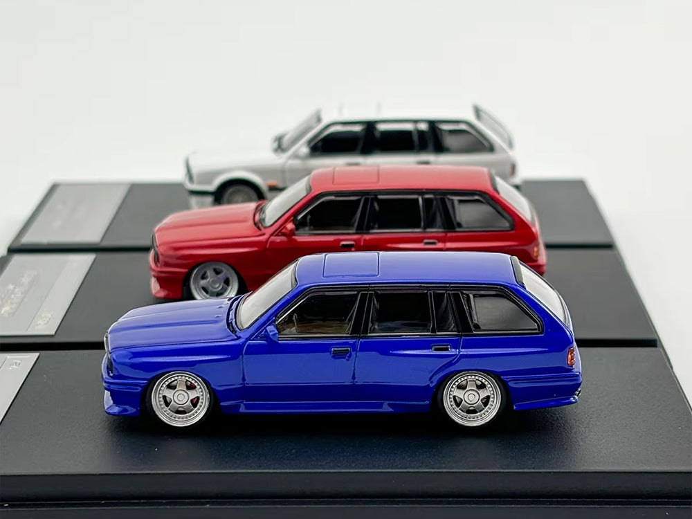 Mortal Model 1/64 BMW E30 Touring Low Rider Edition Red - Diecast Toyz Australia