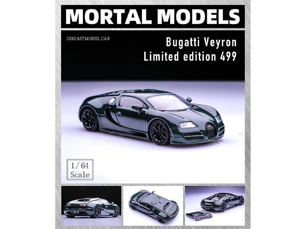 Mortal Model 1/64 Bugatti Veyron Carbon Green