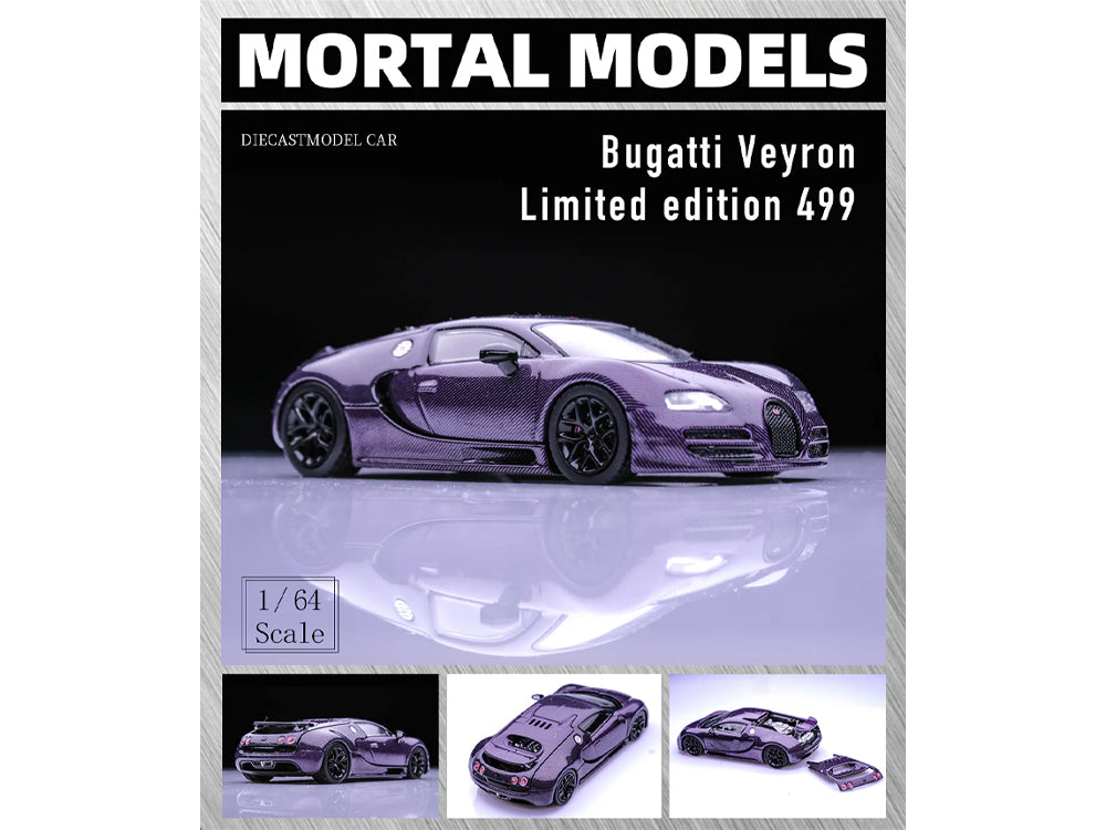 Mortal Model 1/64 Bugatti Veyron Carbon Purple