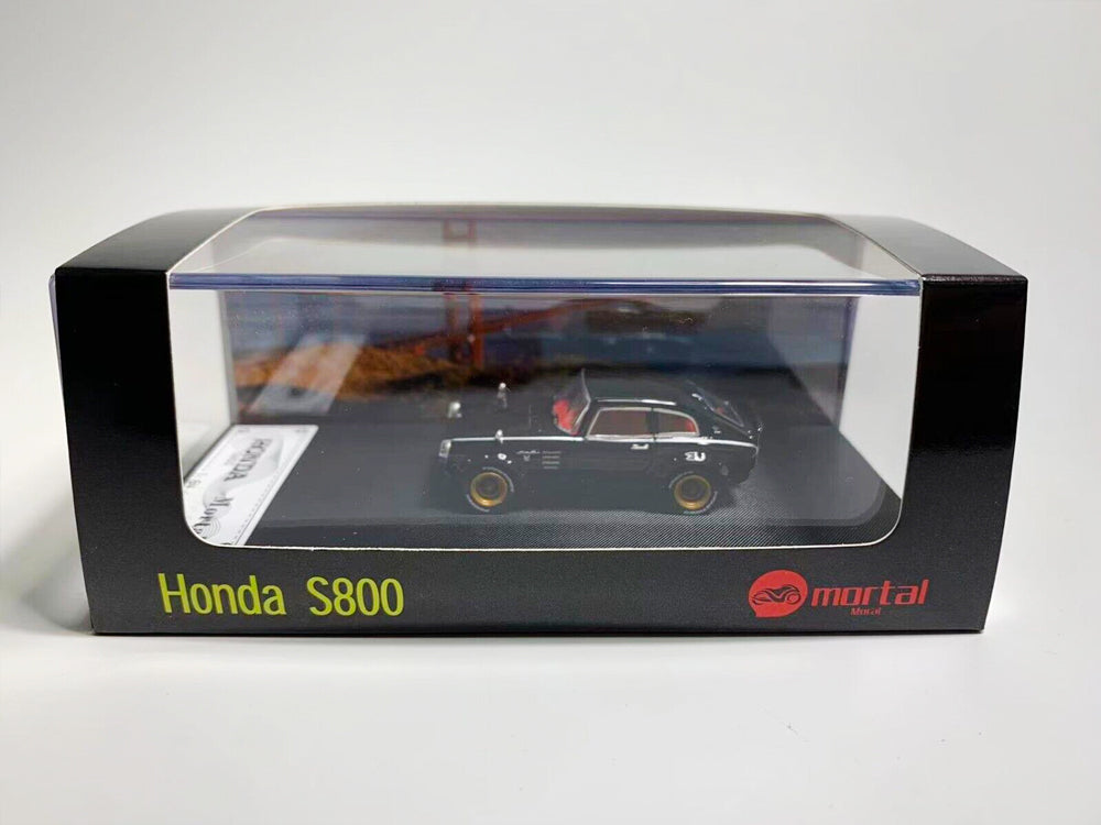 Mortal Model 1/64 Honda S800 Black - Diecast Toyz Australia