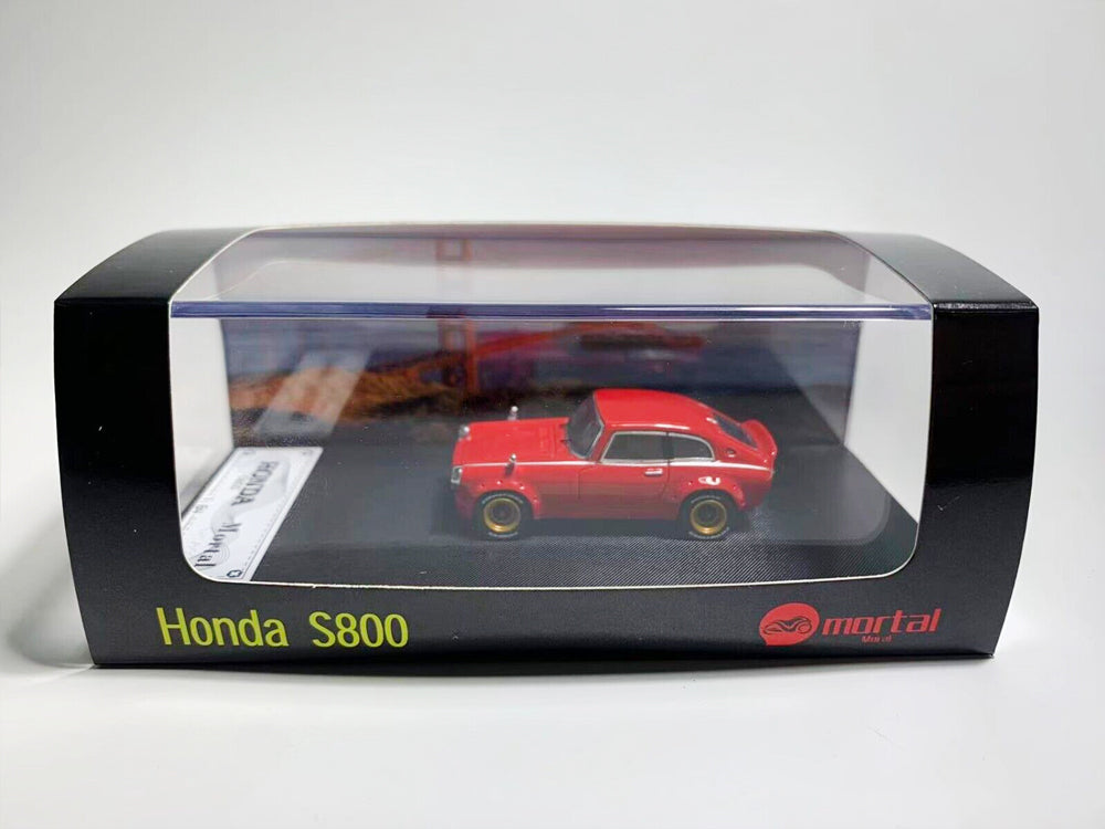 Mortal Model 1/64 Honda S800 Red - Diecast Toyz Australia
