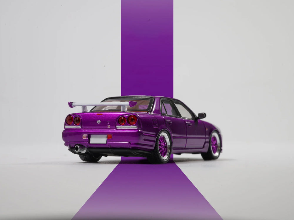 Mortal Model 1/64 Nissan Skyline ER34 25GT-Turbo with BBS Wheels Purple