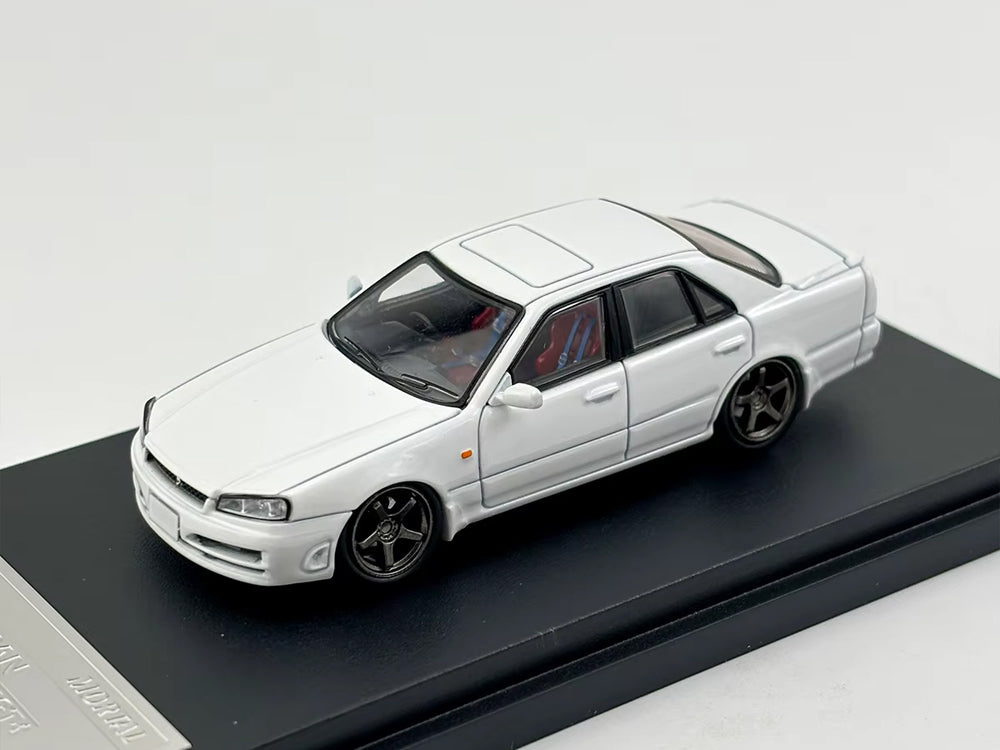 Mortal Model 1/64 Nissan Skyline ER34 White - Diecast Toyz Australia