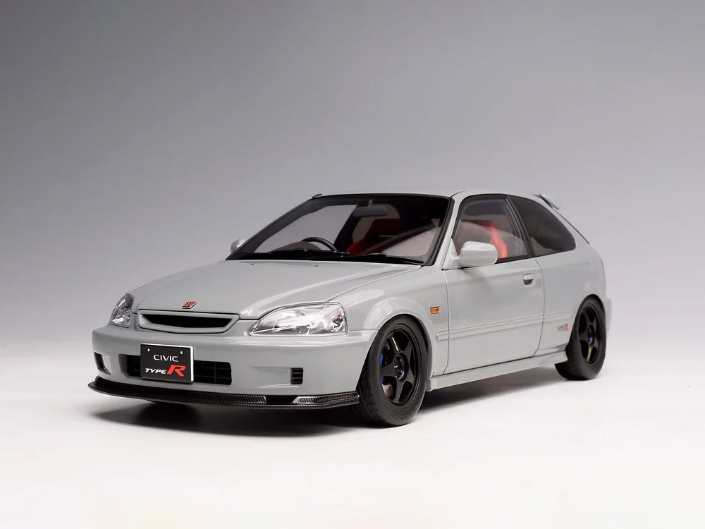 MotorHelix 1/18 Honda Civic Type R EK9 Nardo Grey with SW388 Wheels - Diecast Toyz Australia