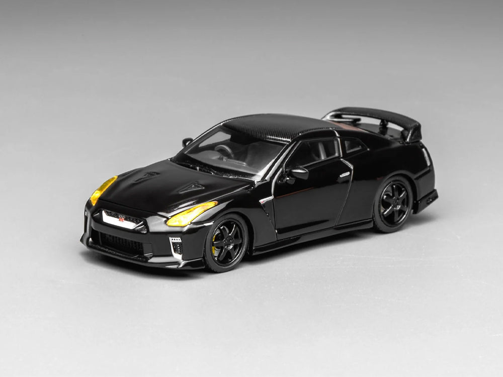 MotorHelix 1/64 Nissan Skyline GTR R35Meteor Black with Carbon Top