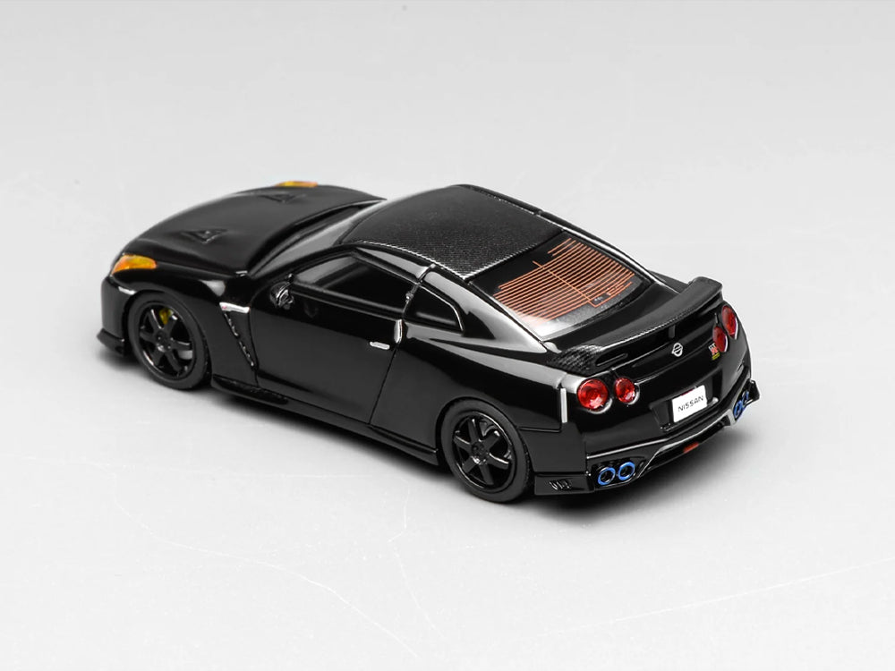 MotorHelix 1/64 Nissan Skyline GTR R35Meteor Black with Carbon Top