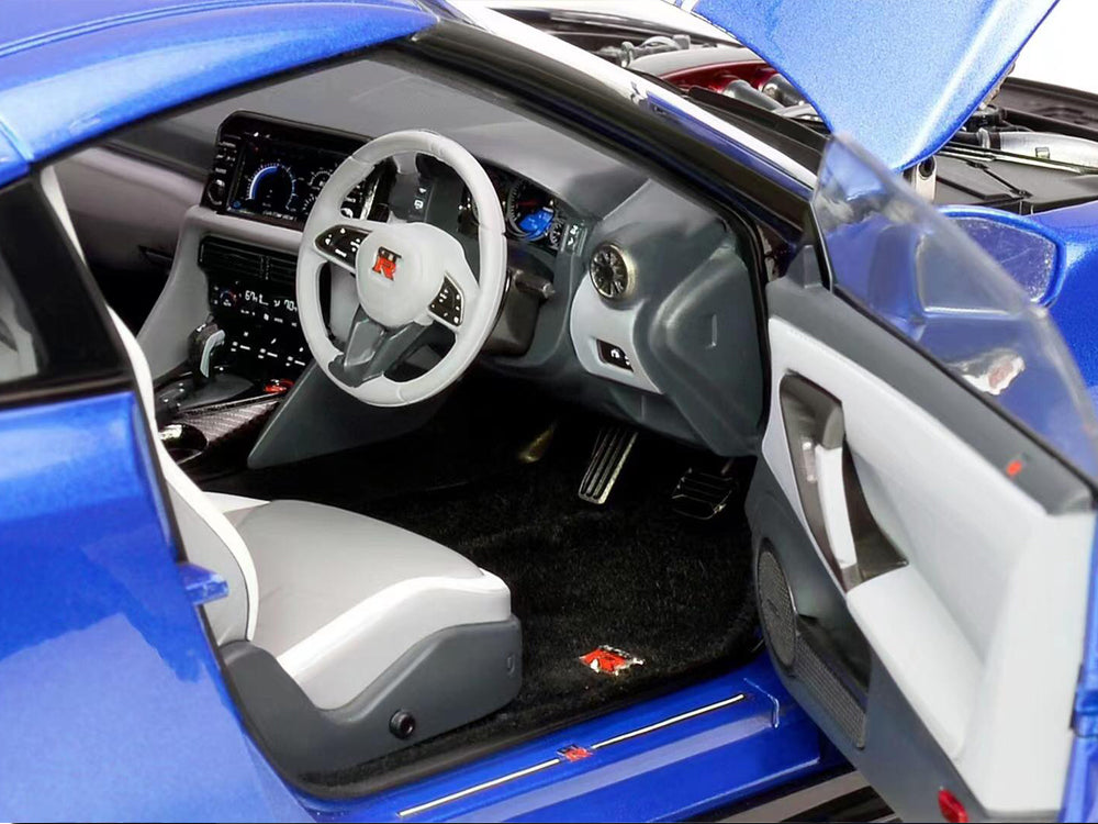 MotorHelix 1/18 Nissan Skyline GTR R35 50th Anniversary Edition Wangan Blue - Diecast Toyz Australia