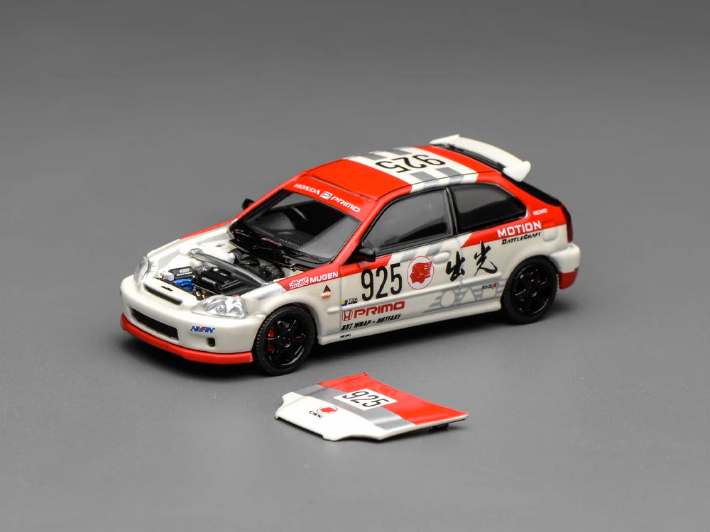 Motor Helix 1/64 Honda Civic EK9 Type R Idemitsu Motion Red