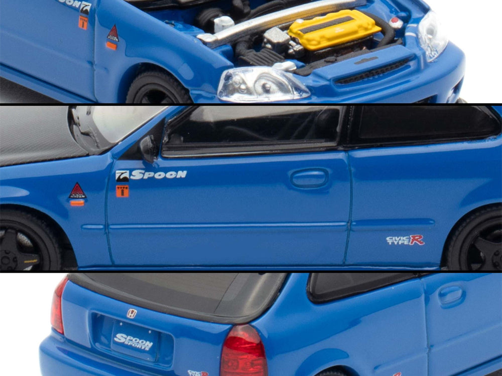 Motor Helix 1/64 Honda Civic EK9 Type R Spoon Blue