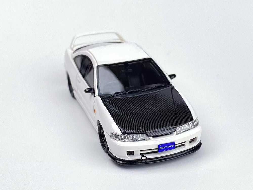 Nice Auto 1/64 Honda DC2 Integra Type R White with Carbon Bonnet - Diecast Toyz Australia