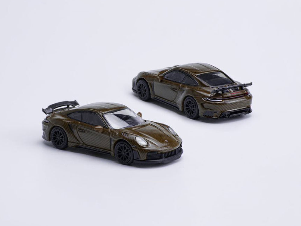 Pop Race 1/64 992 Singer GTR Carbon Edition Brown - Diecast Toyz Australia
