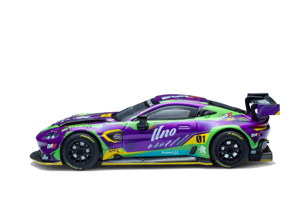 Pop Race 1/64 Aston Martin EVA RT Test Type-01 GT3 Purple EVA - Diecast Toyz Australia