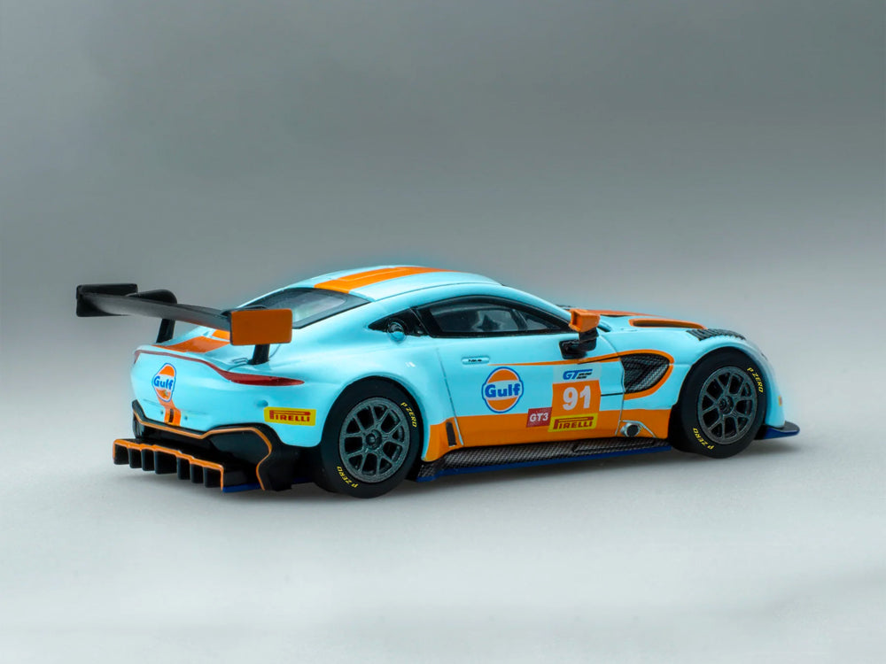 Pop Race 1/64 Aston Martin Vantage GT3 Gulf Oil Livery - Diecast Toyz Australia