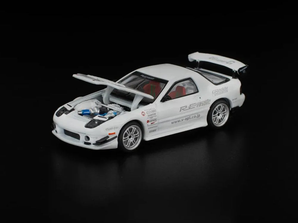 Pop Race 1/64 Mazda RX7 FC3S RE Amemiya White