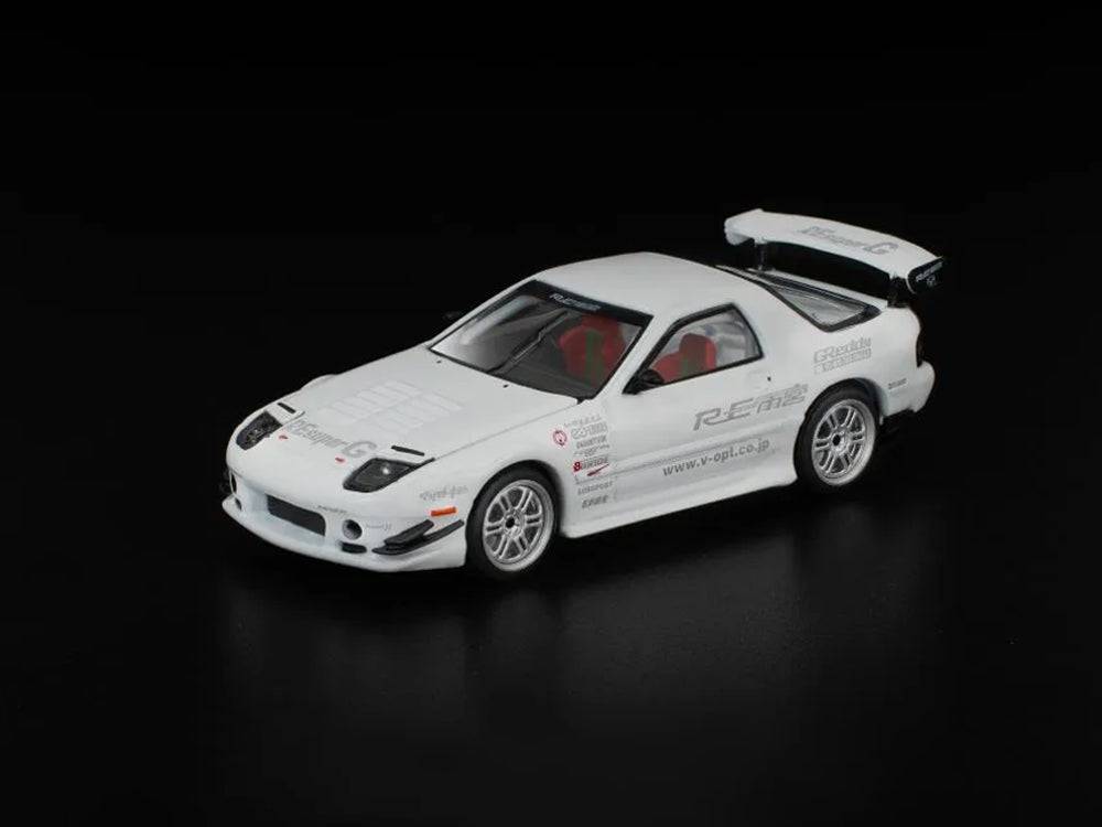 Pop Race 1/64 Mazda RX7 FC3S RE Amemiya White